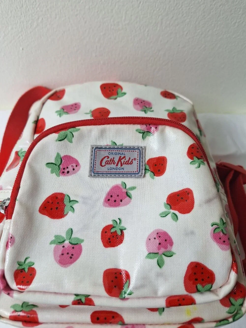 Cath Kidston Kids Strawberry Print Backpack in Red and Pink